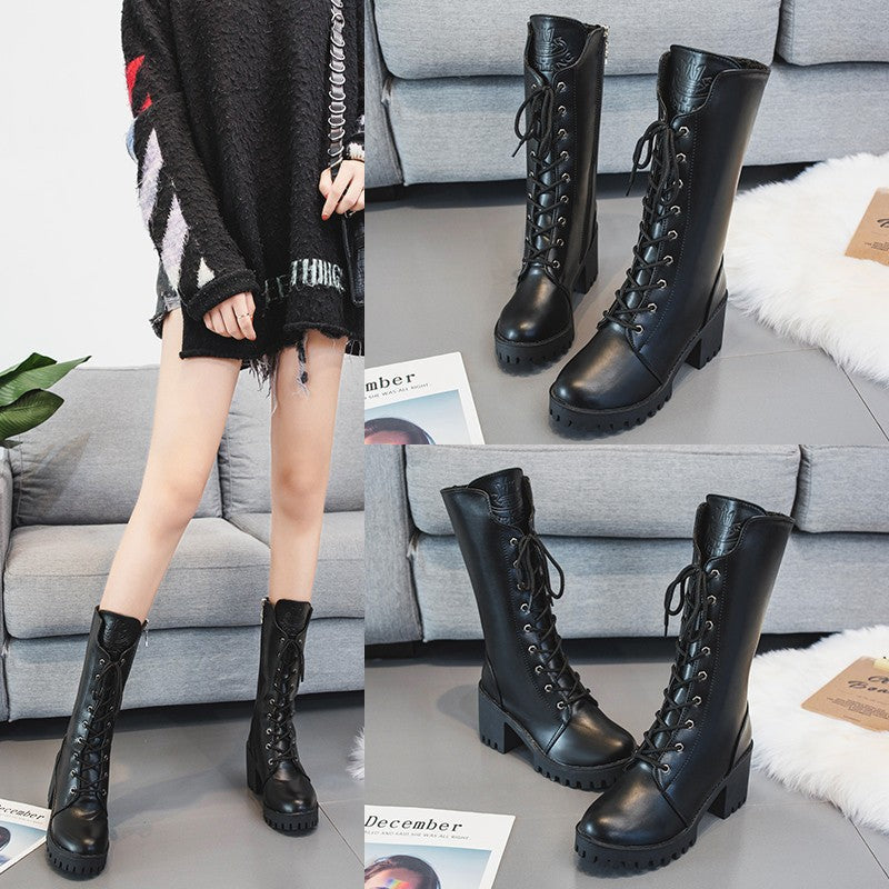Martin Round-Toe Side-Zip Boots