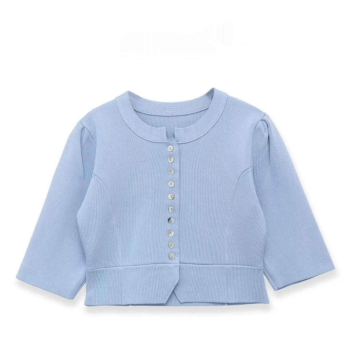 Chic And Stylish Round-neck Bubble-knit Cardigan Jacket