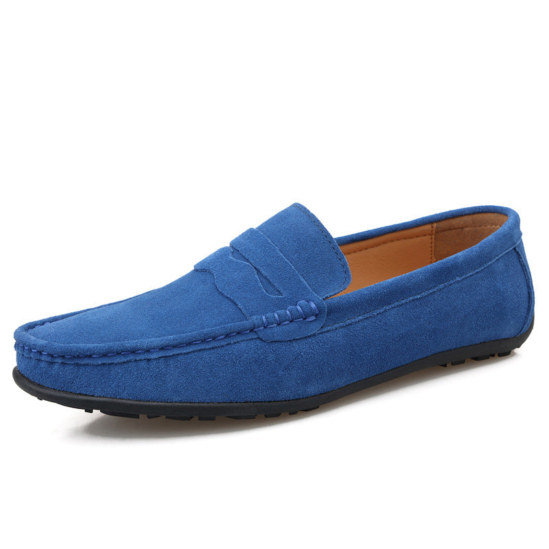Men's Solid Color Suede Loafers