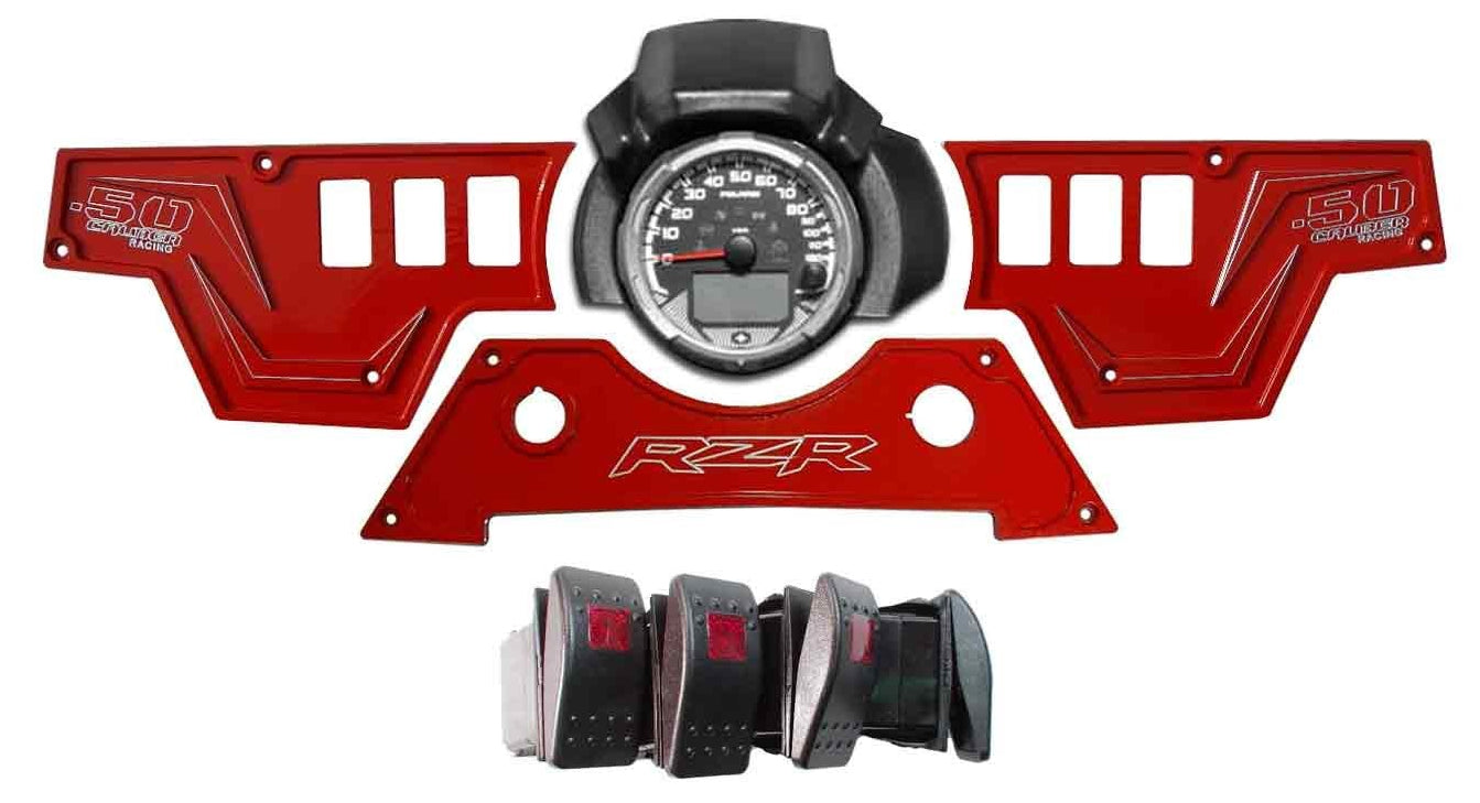 XP1000 3 piece Dash Panel Red with switches