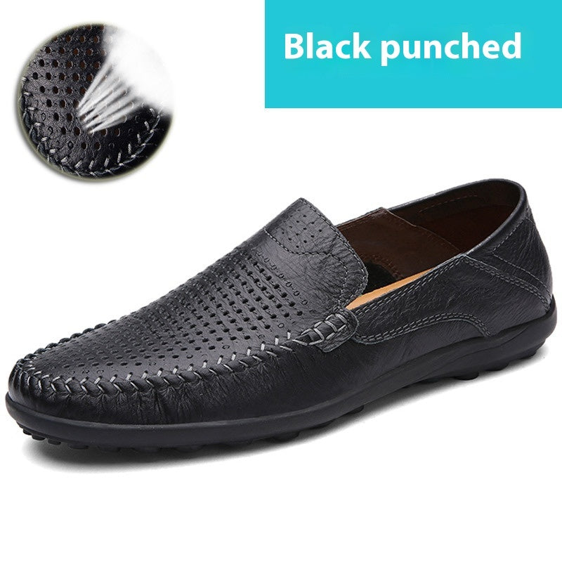 Men's Cowhide Business Casual Flats