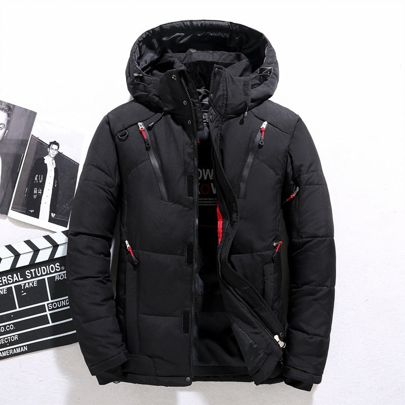 Chaqueta con capucha cortavientos para exteriores, abrigo deportivo informal con bolsillos, ropa de abrigo para hombre