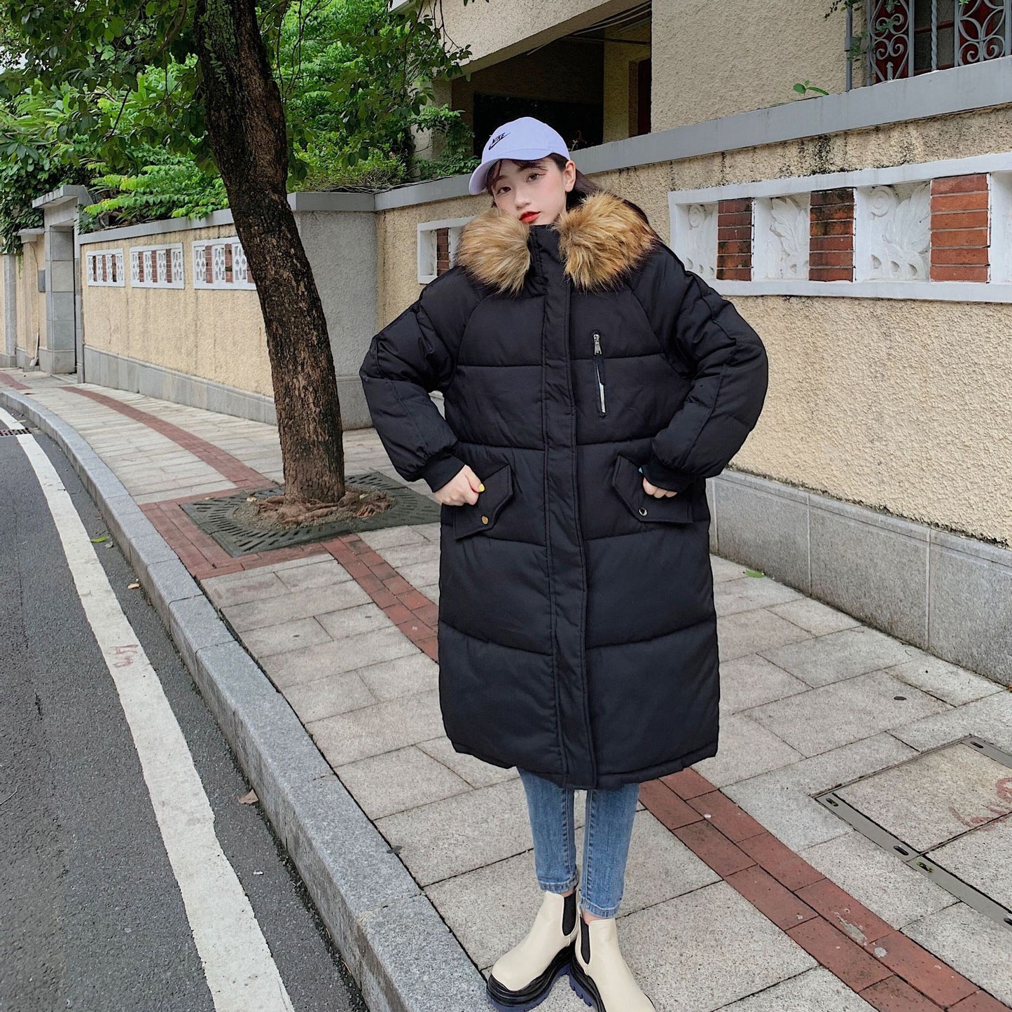 New Winter Mid-length Loose Plus-size Down Padded Jacket For Women