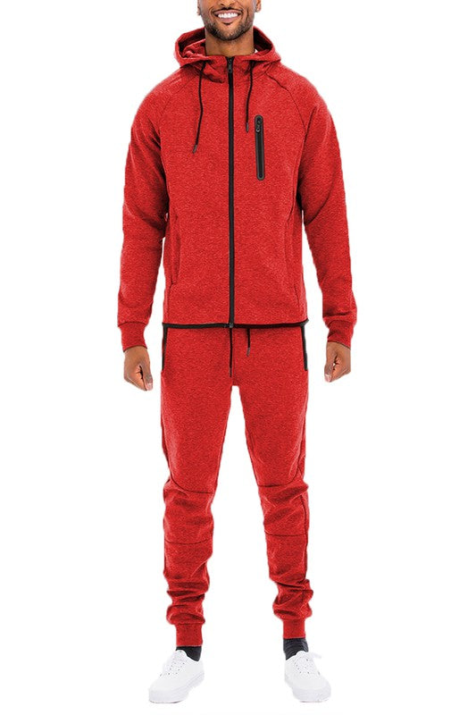 Conjunto de Sudadera y Pantalón de Chándal con Cremallera Completa para Hombre
