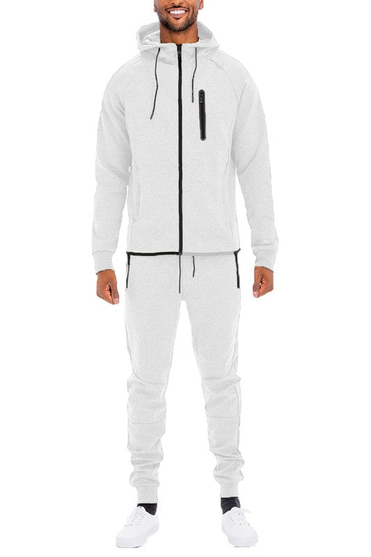 Conjunto de Sudadera y Pantalón de Chándal con Cremallera Completa para Hombre