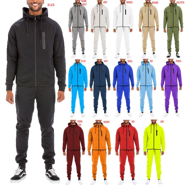 Conjunto de Sudadera y Pantalón de Chándal con Cremallera Completa para Hombre