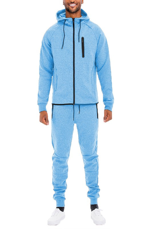Conjunto de Sudadera y Pantalón de Chándal con Cremallera Completa para Hombre