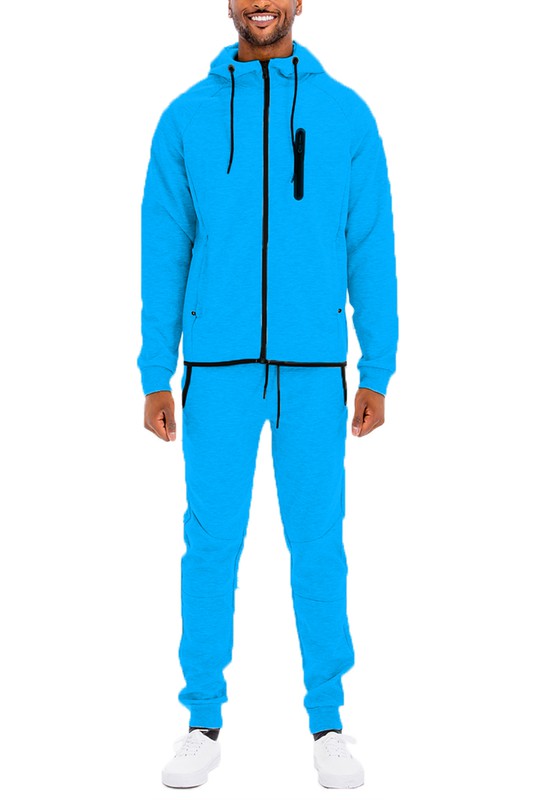 Conjunto de Sudadera y Pantalón de Chándal con Cremallera Completa para Hombre