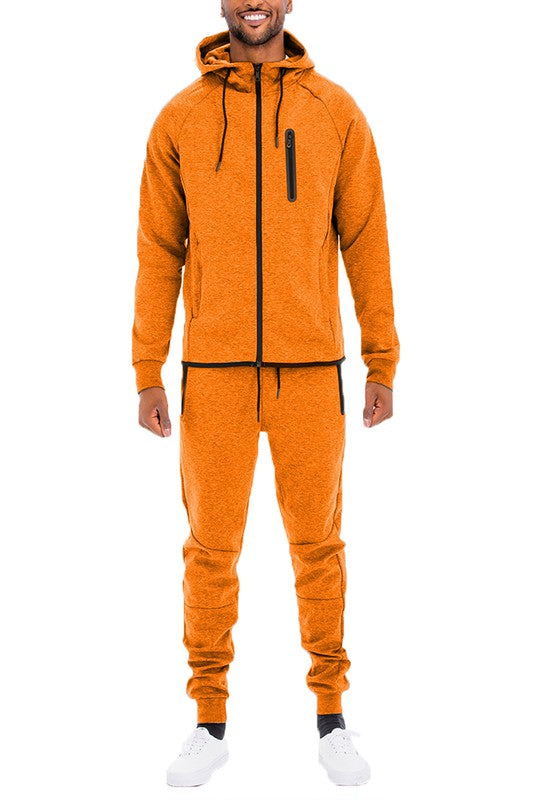 Conjunto de Sudadera y Pantalón de Chándal con Cremallera Completa para Hombre