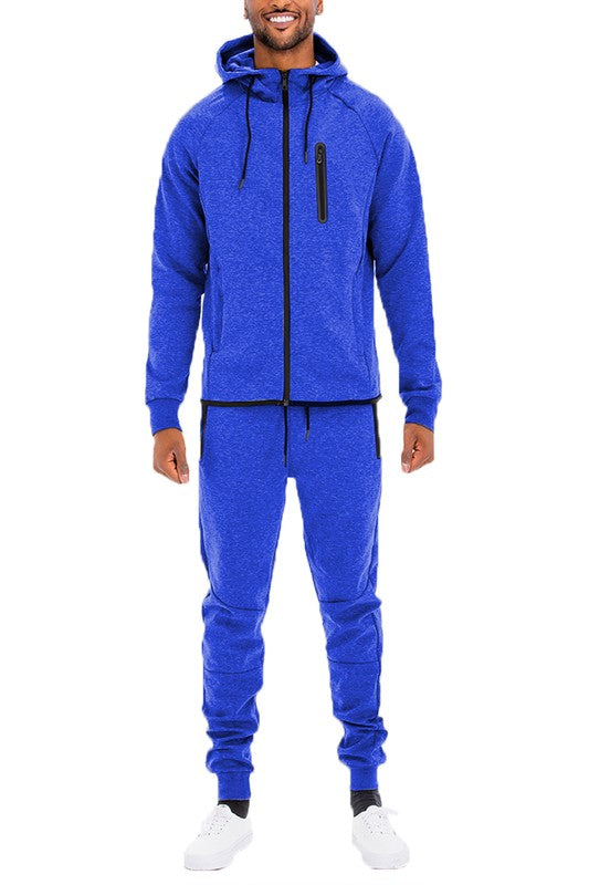 Conjunto de Sudadera y Pantalón de Chándal con Cremallera Completa para Hombre