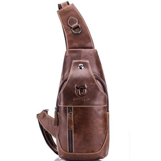 Men's Leather Crossbody Chest Bag Crossbody Bag