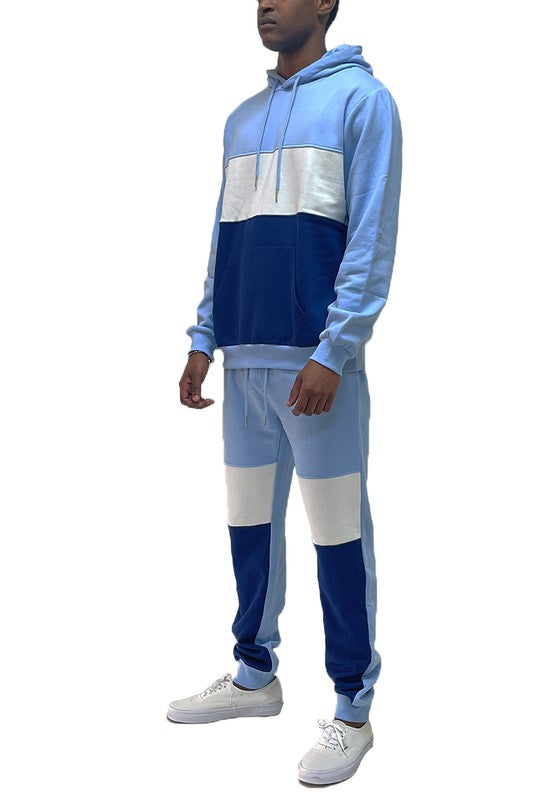 Chándal de dos piezas con bloques de color para hombre