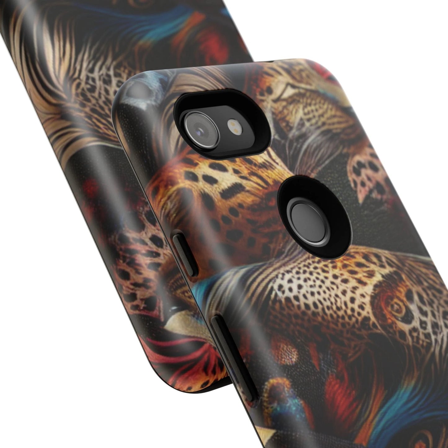 Stylish Tough Phone Case with Elegant Black and Gold Design