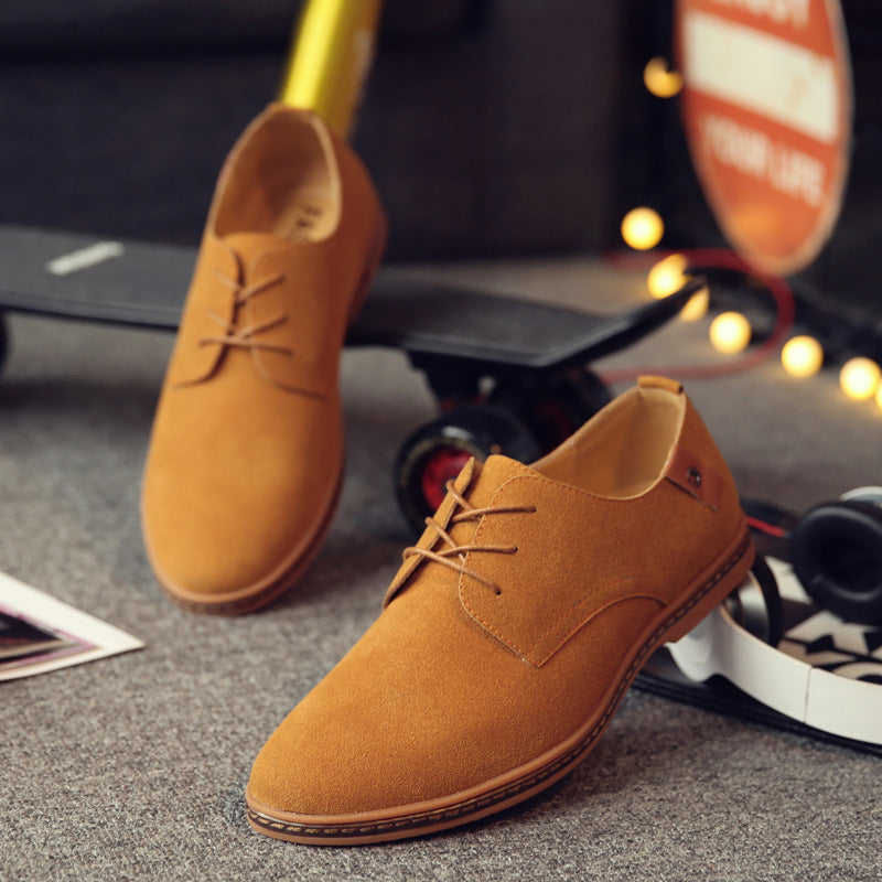 Men's Suede Derby Flats