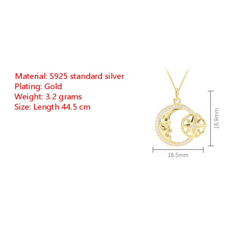 S925 sterling silver clavicle chain