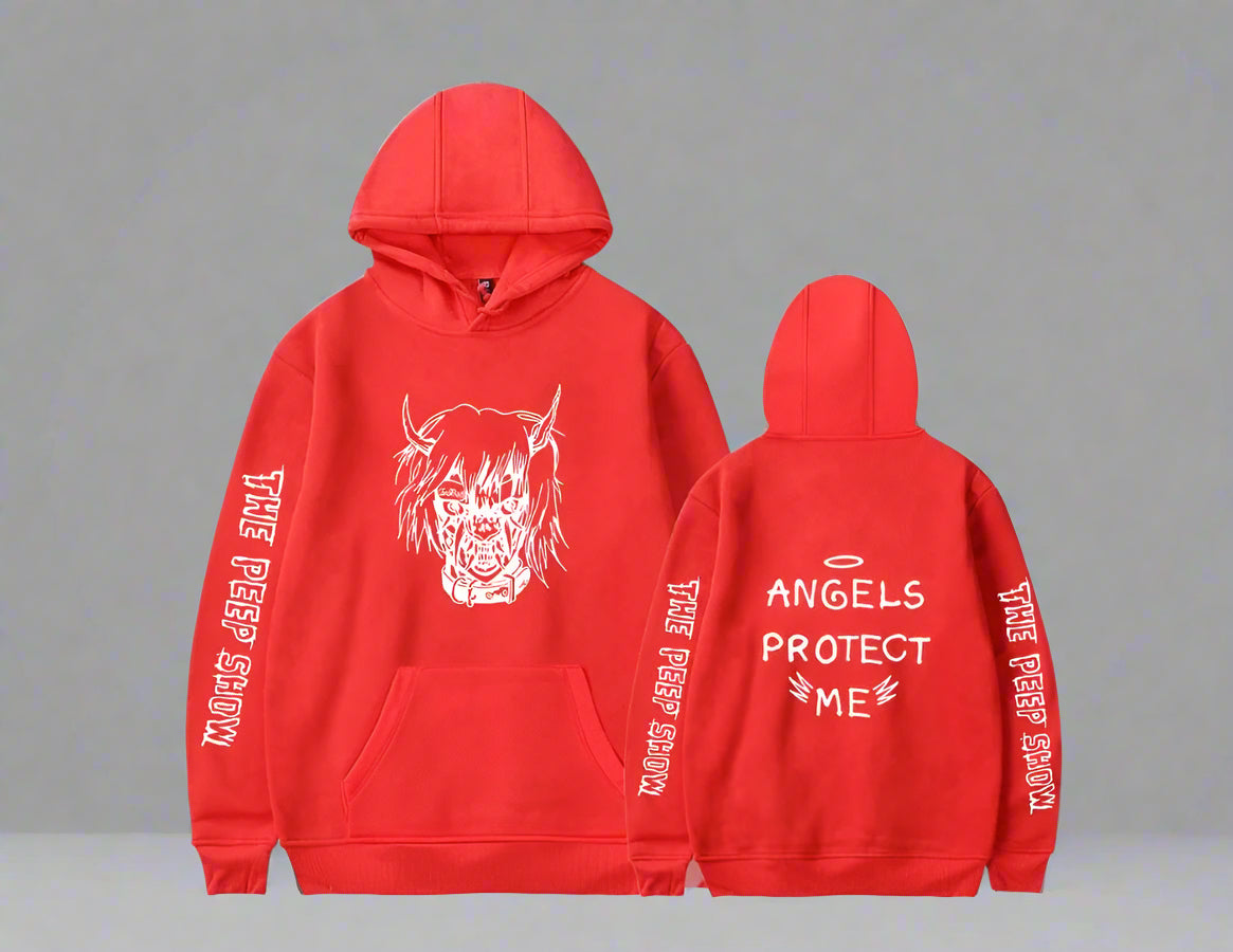 Sudadera con Capucha de Ángel y Demonio – Sudadera Unisex con Estampado Gráfico para Pareja