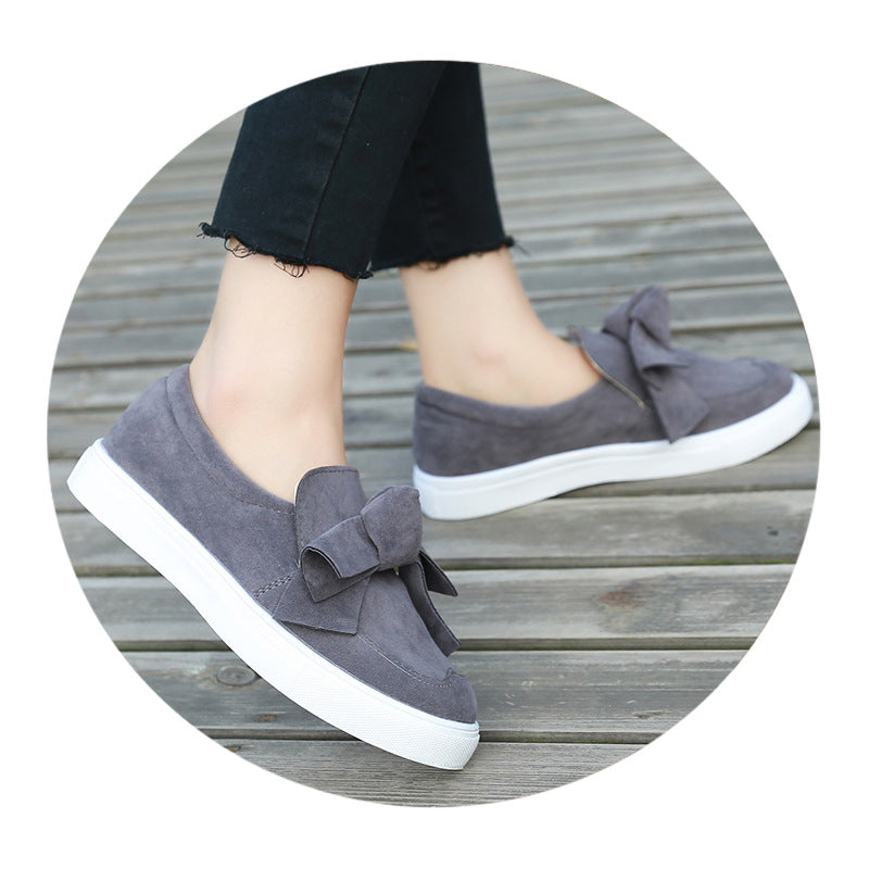 Bow canvas shoes