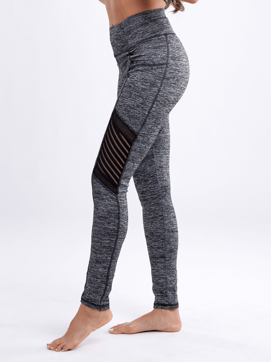 JupiterGear Leggings de Pilates de Cintura Alta con Bolsillos Laterales y Paneles de Malla