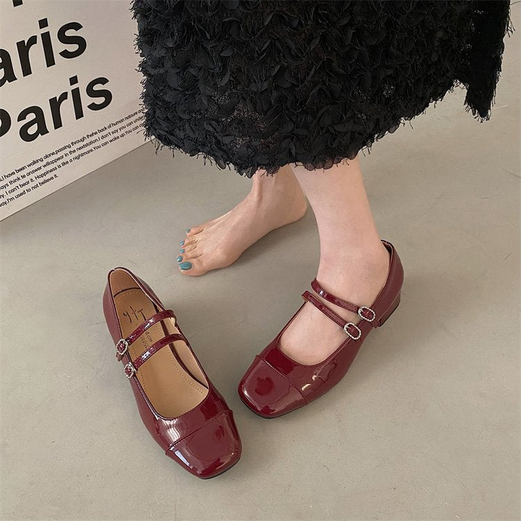 Women's Square-Toe Chunky Heel Mary Jane