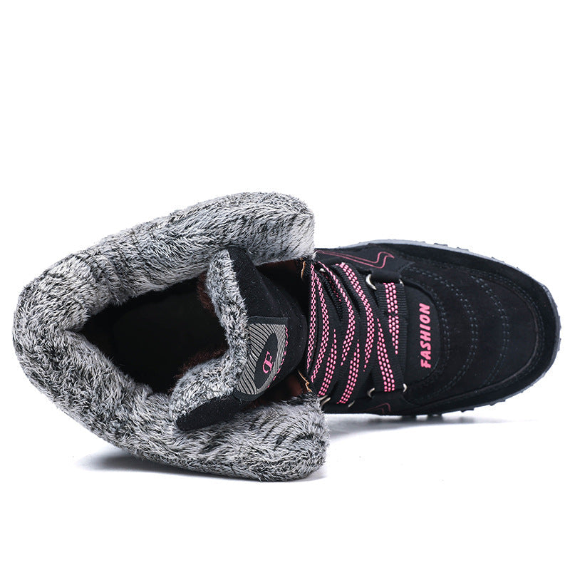 High-Top Velvet Padded Snow Boots