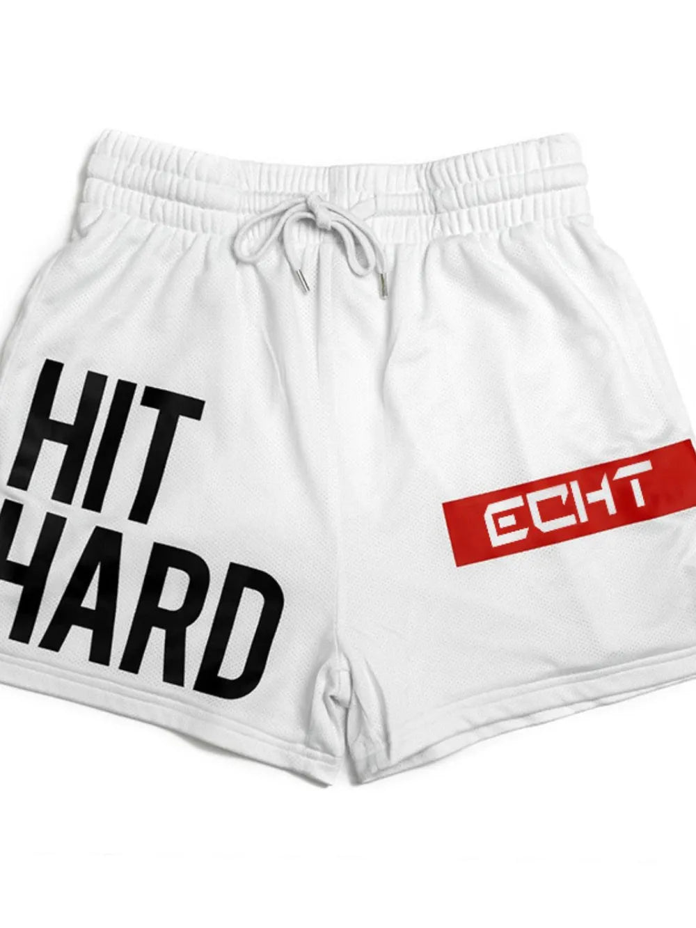 Pantalones cortos deportivos transpirables con cordón de talla grande para hombre