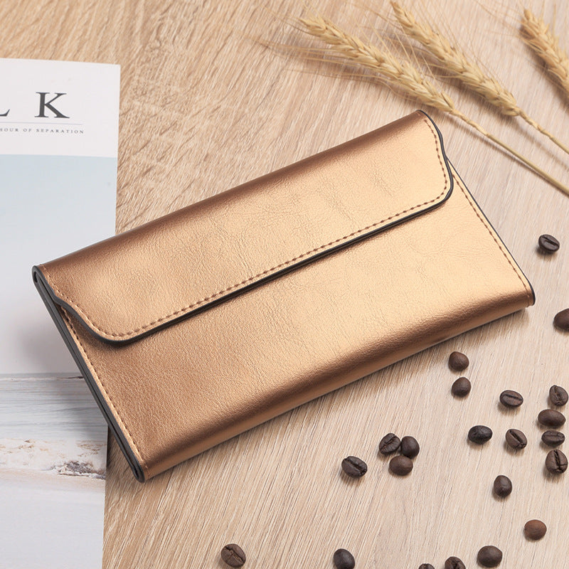 Genuine Leather Long Wallet