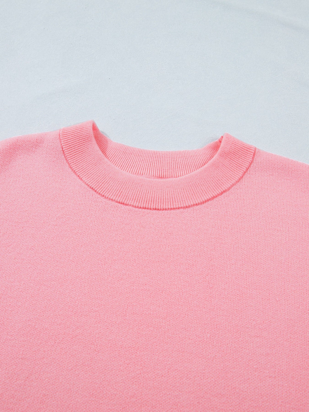 Scalloped Hem 3/4 Sleeve Sweater Top