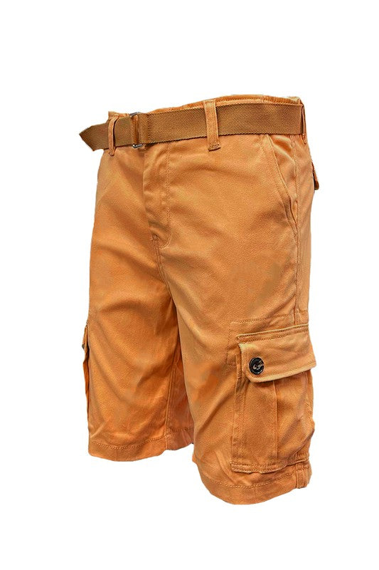 Weiv Pantalones Cortos Cargo para Hombre con Cinturón