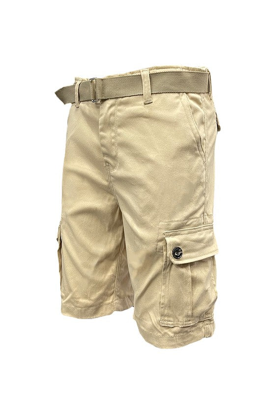 Weiv Pantalones Cortos Cargo para Hombre con Cinturón