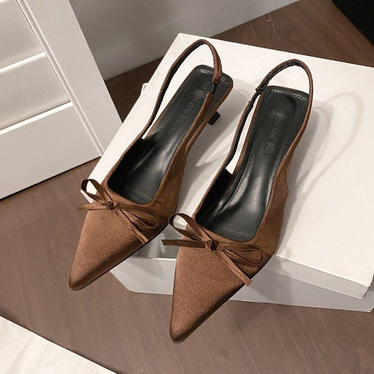 Minimalist Pointed-Toe Slingback Sandals