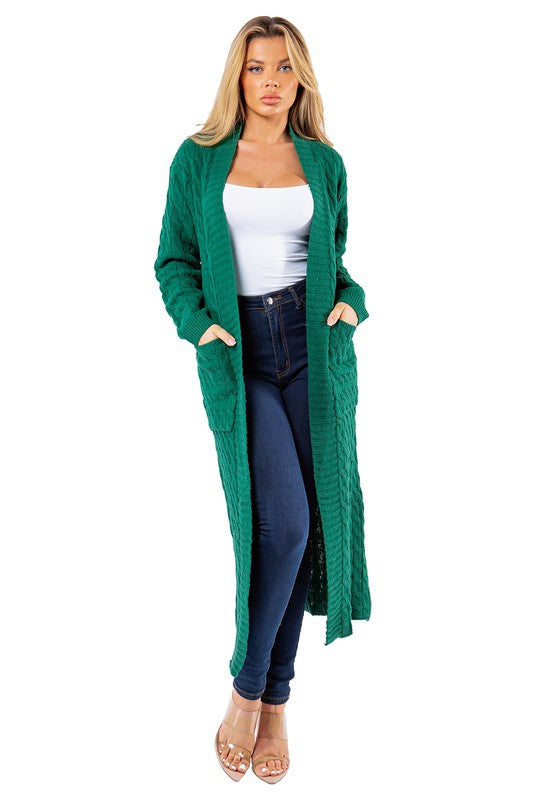 WOMEN FASHION LONG MAXI SWEATER CARDIGAN
