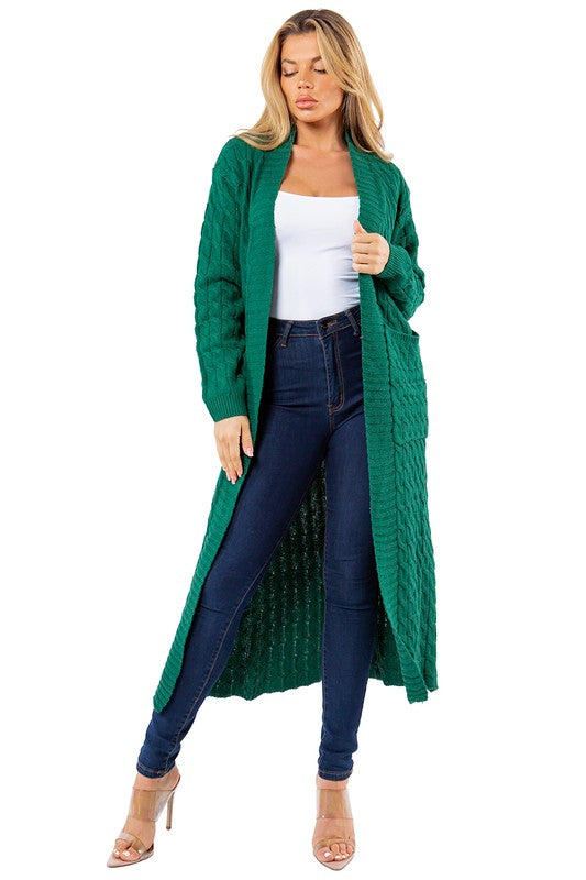 WOMEN FASHION LONG MAXI SWEATER CARDIGAN