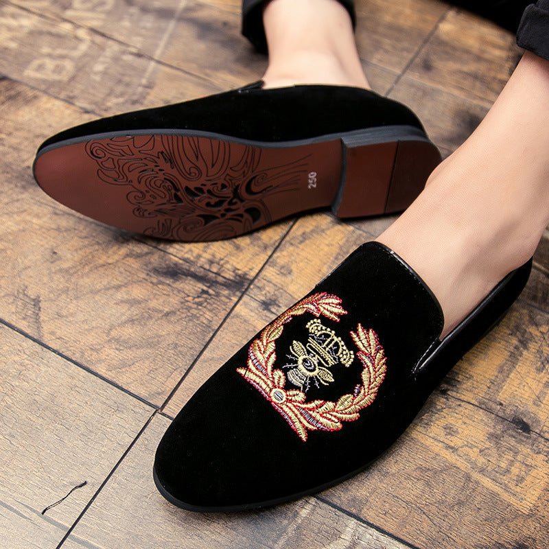 Men's Embroidered Bee Crest Shoes