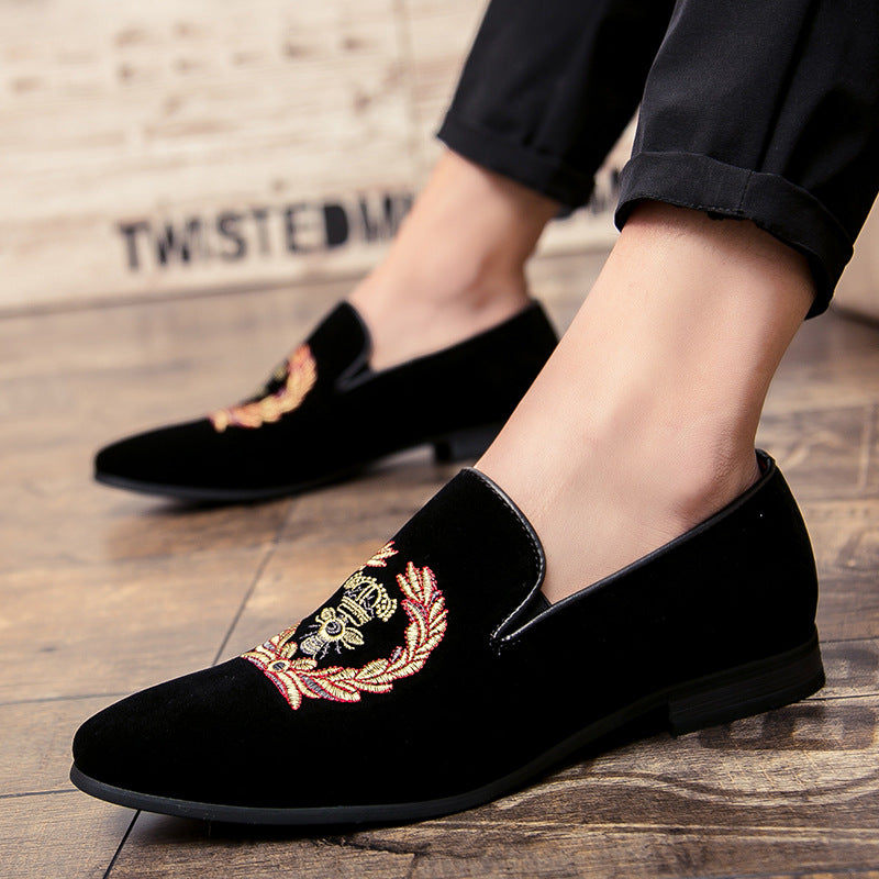 Men's Embroidered Bee Crest Shoes