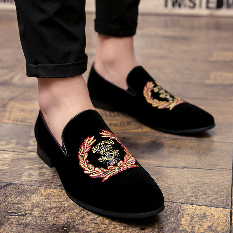 Men's Embroidered Bee Crest Shoes
