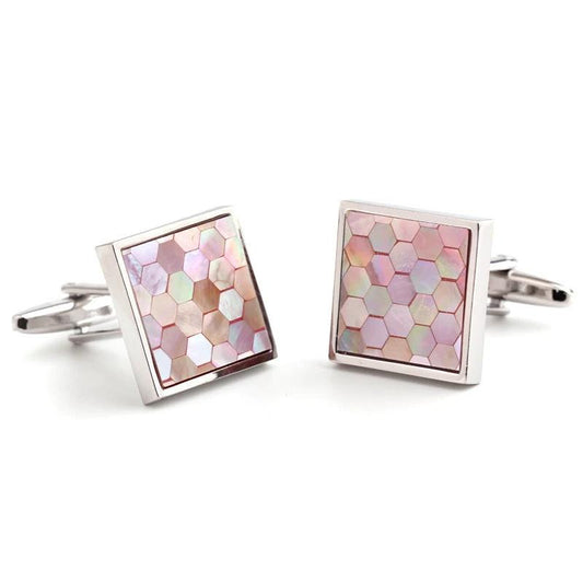 Men's Pink Shells Cufflinks