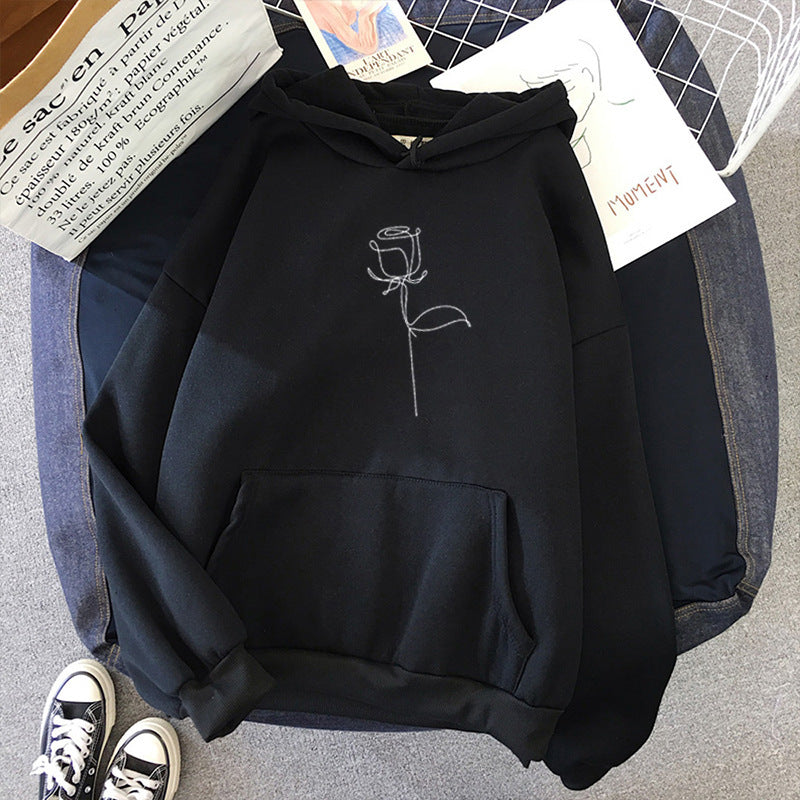 Sudadera deportiva con estampado de rosas negras Candy Consulta la tabla de tallas en "más detalles"