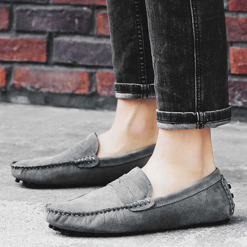 Men's Genuine Leather British Casual Peas Flats