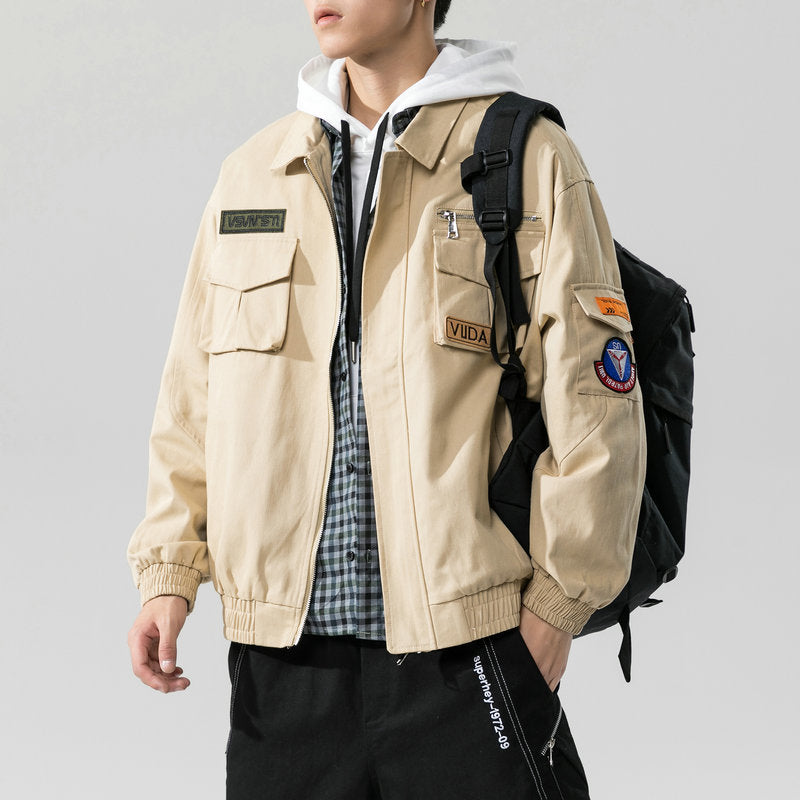 New Loose Casual Workwear Bomber Jacket