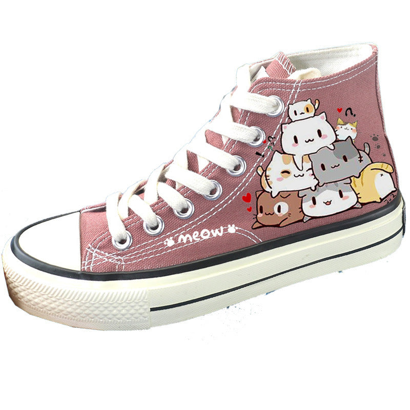 High-Top Shoes Canvas Shoes White Shoes Women's Shoes