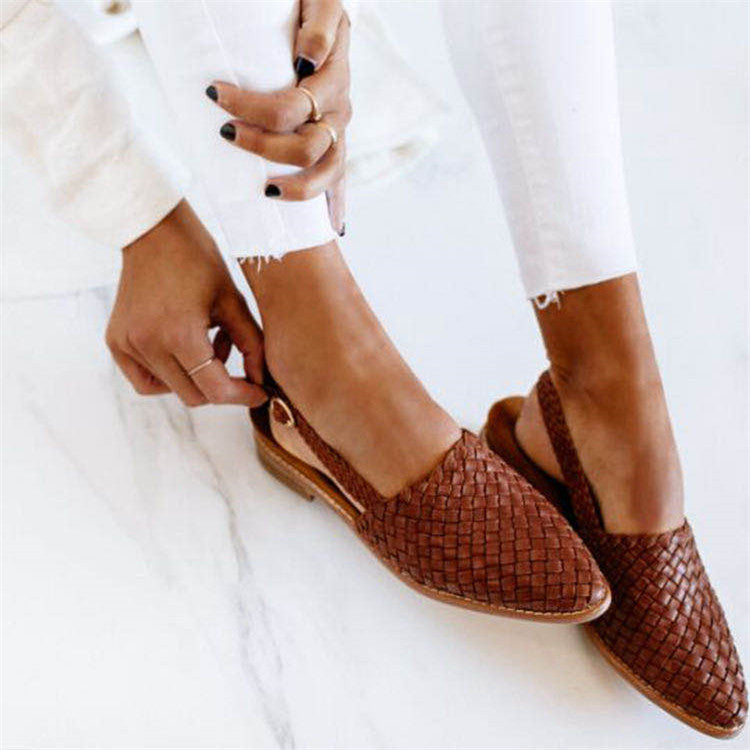 Unisex European And American Baotou Flat Loafers With