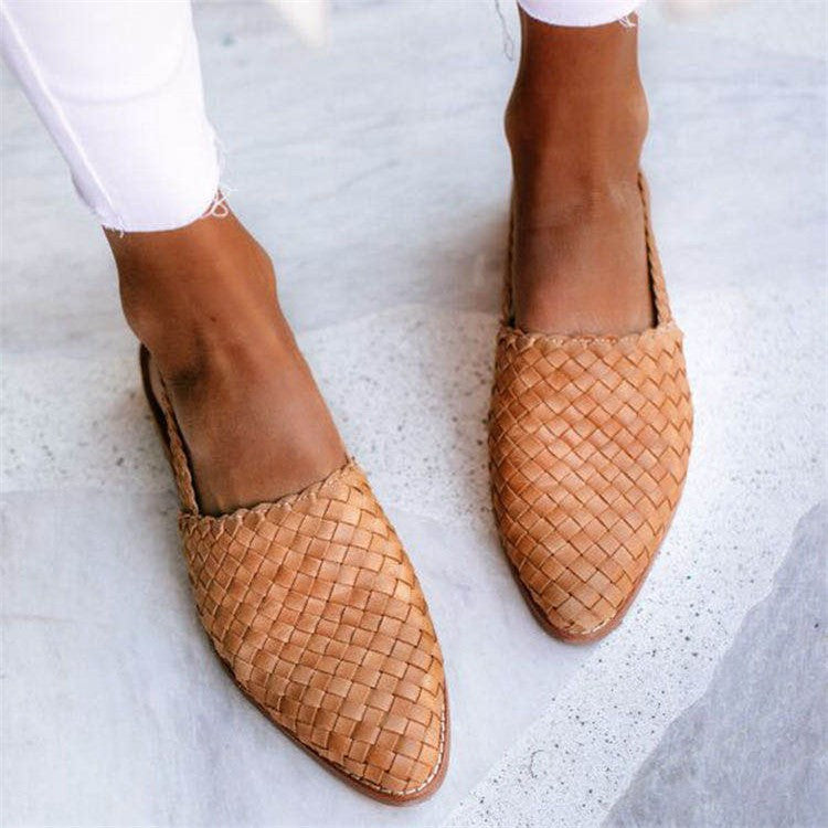 Unisex European And American Baotou Flat Loafers With