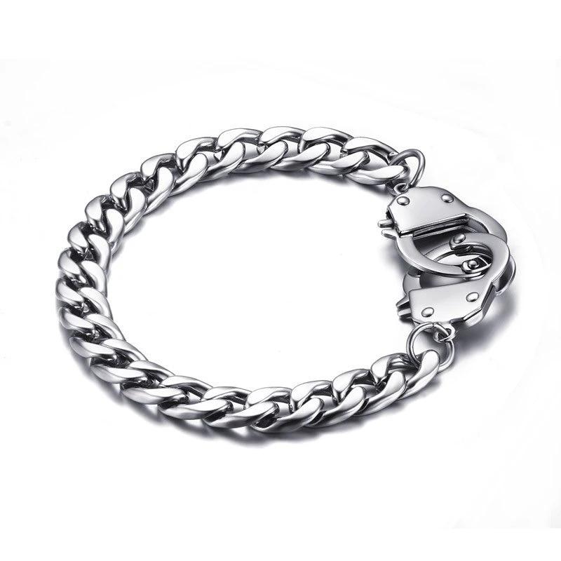 Titanium Steel Handcuffs Bracelet For Men