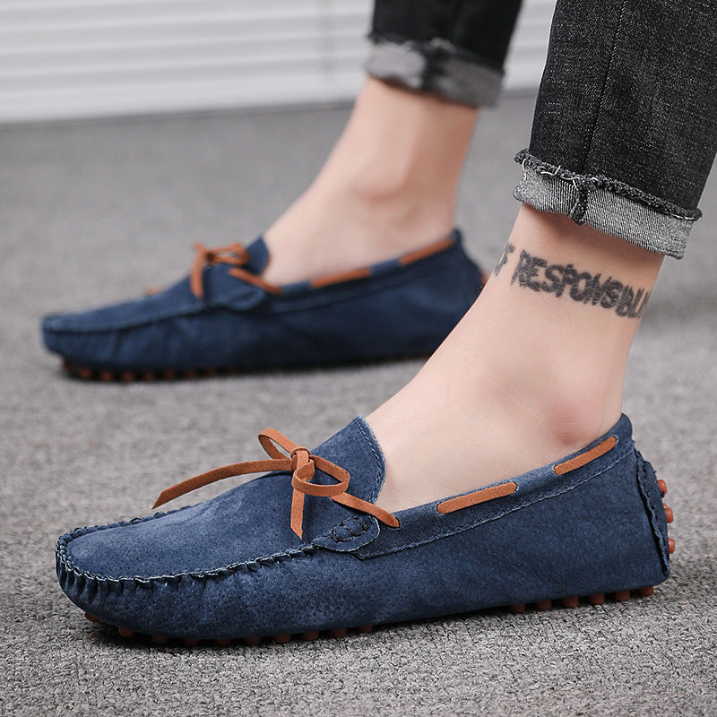 Suede Leather One-Step Driving Flats