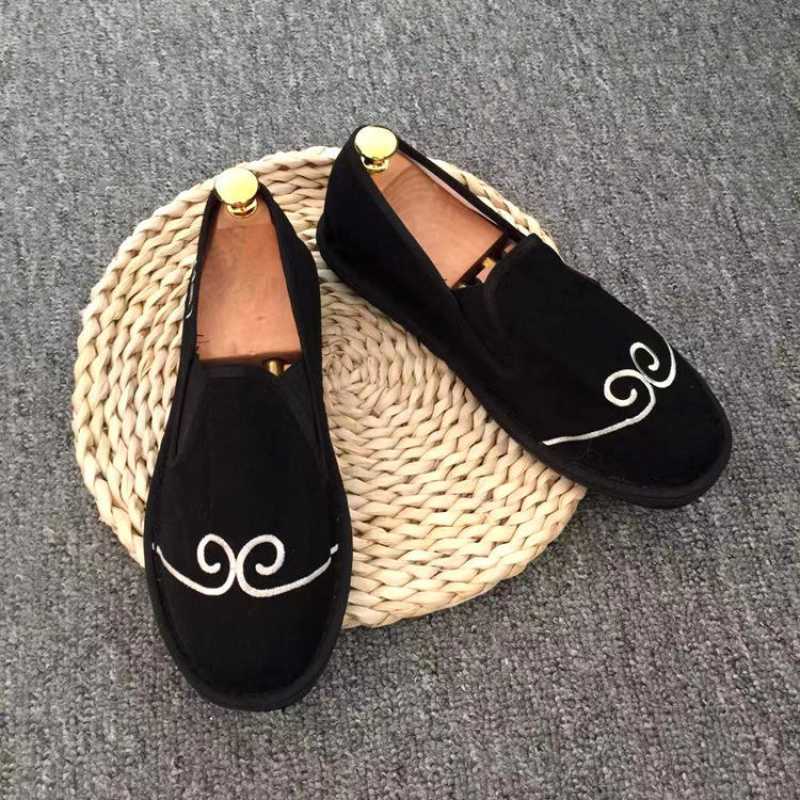 Men's Cloth Shoes Hand-Embroidered Canvas Shoes