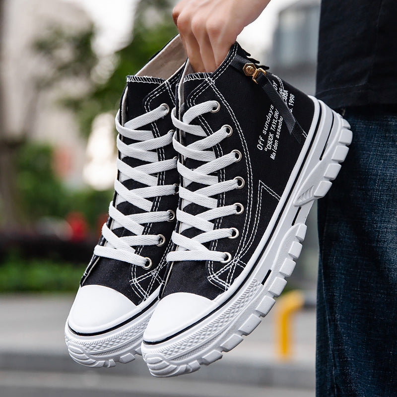 Men's Breathable High-Top Casual Canvas Shoes