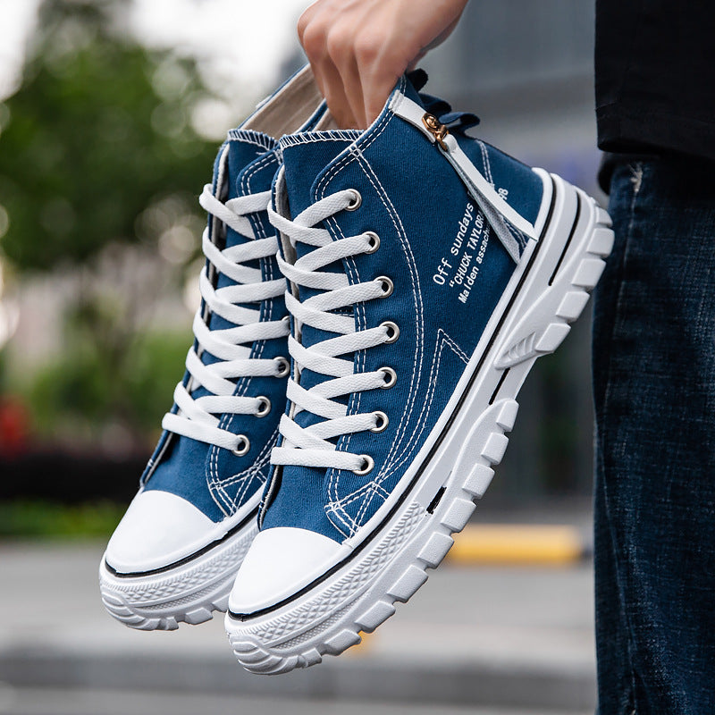 Men's Breathable High-Top Casual Canvas Shoes
