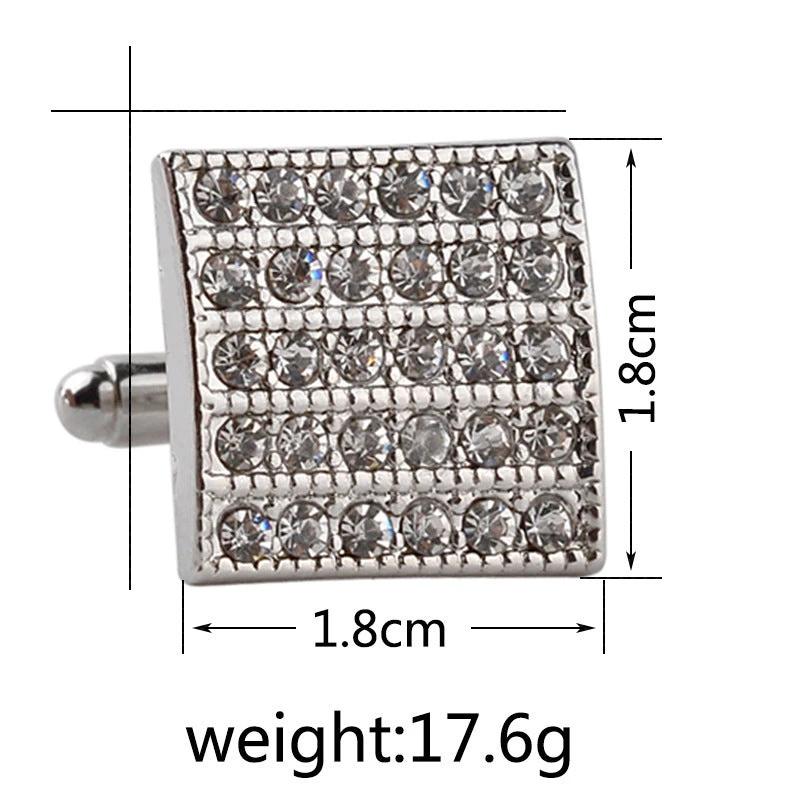 Men's Fashion Square Diamond Cufflinks