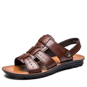 Men's Casual Perforated Leather Sandals