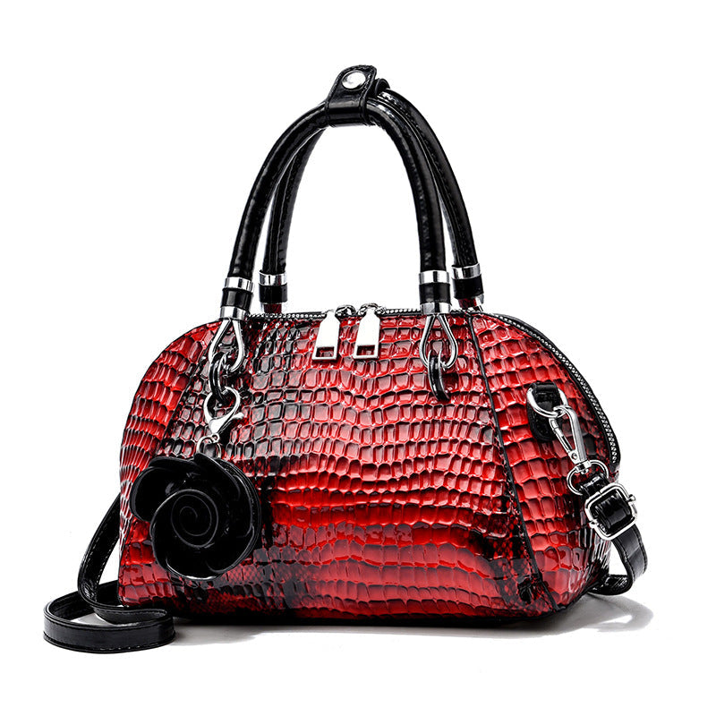 Women's Crocodile Pattern Shell Bag